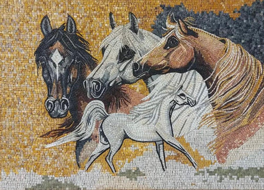 Free Spirit: Horses Running Mosaic Artwork