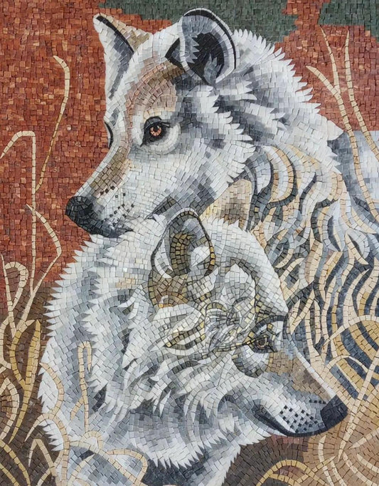 Sly Charm: Fox Mosaic Artwork