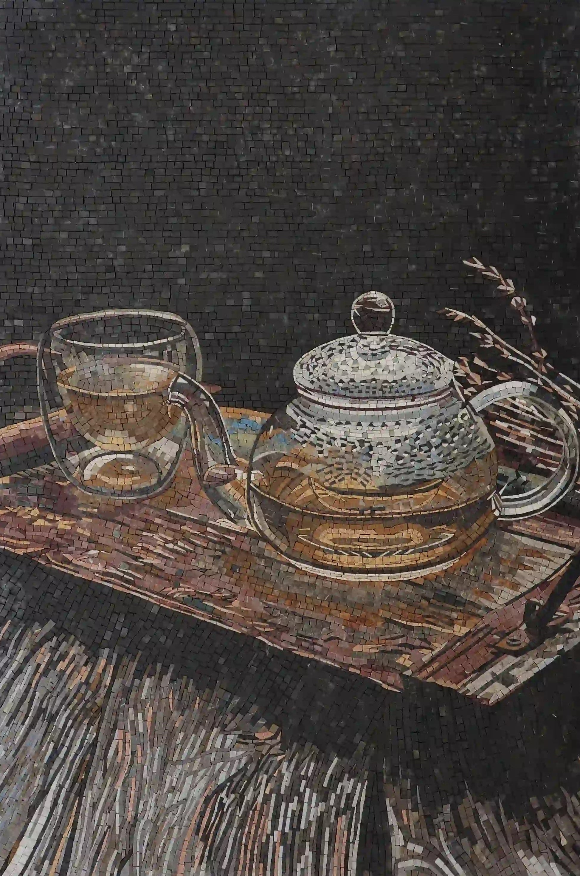 Tea Time Tapestry: Mosaic Art Inspired by Food