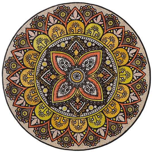 Mandala Art in Mosaic Medallion Geometric Pattern