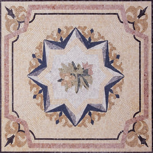 Victorian Mosaic Rug Tile - Floor Art