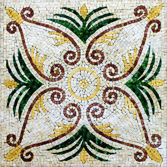 Floral Mosaic Tile - Backsplash Custom Marble