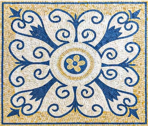 Floral Mosaic Art - Tile Flooring