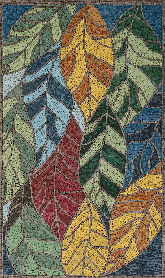 Feathered Kaleidoscope: Colorful Feather Mosaic