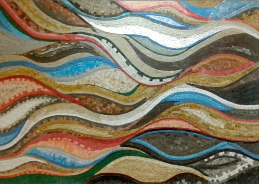 Colorful wavy shades- Mosaic Art