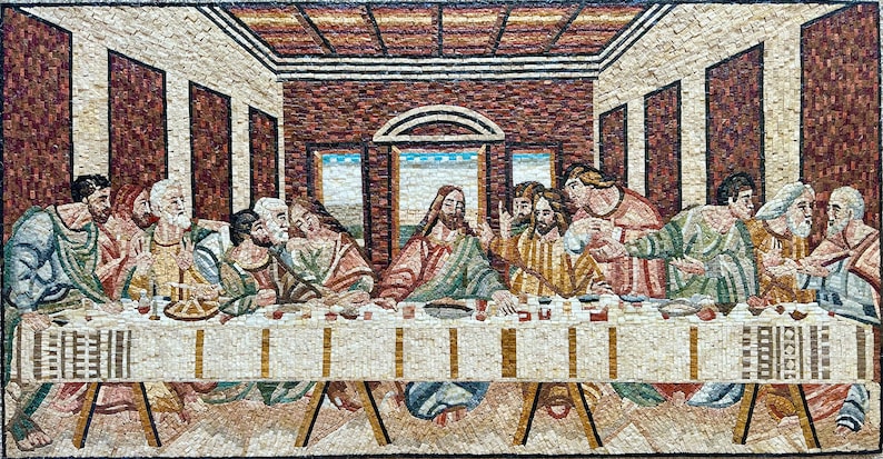 Last Supper Christian Mosaic Religious Art