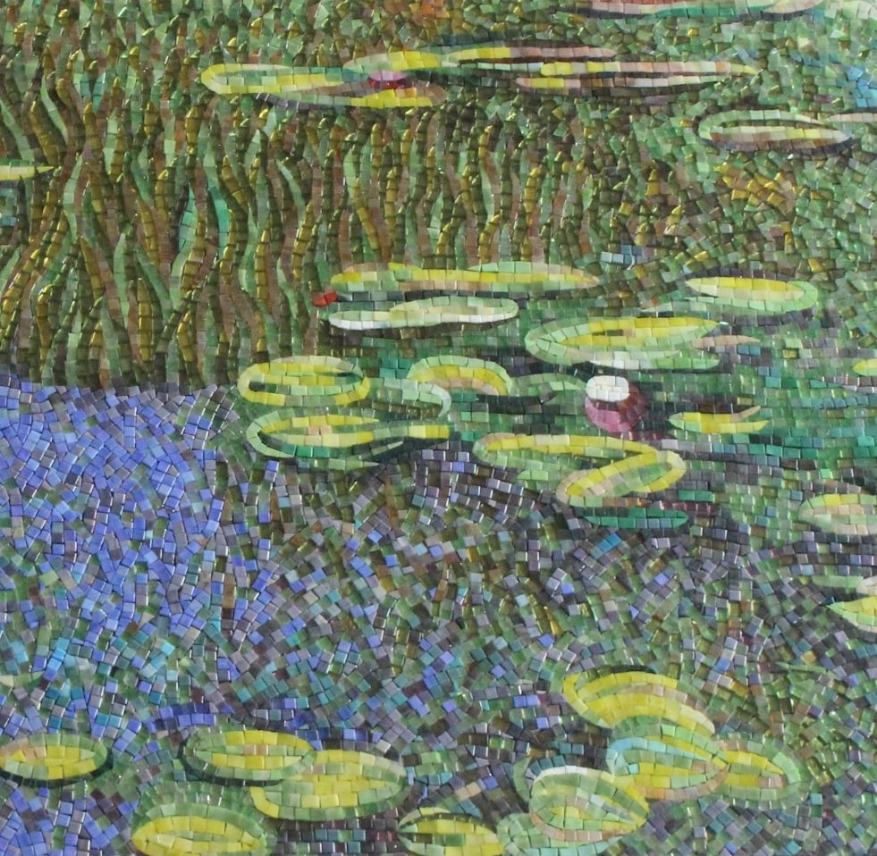 Claude Monet's Water Lilies: Mosaic Art Reproduction