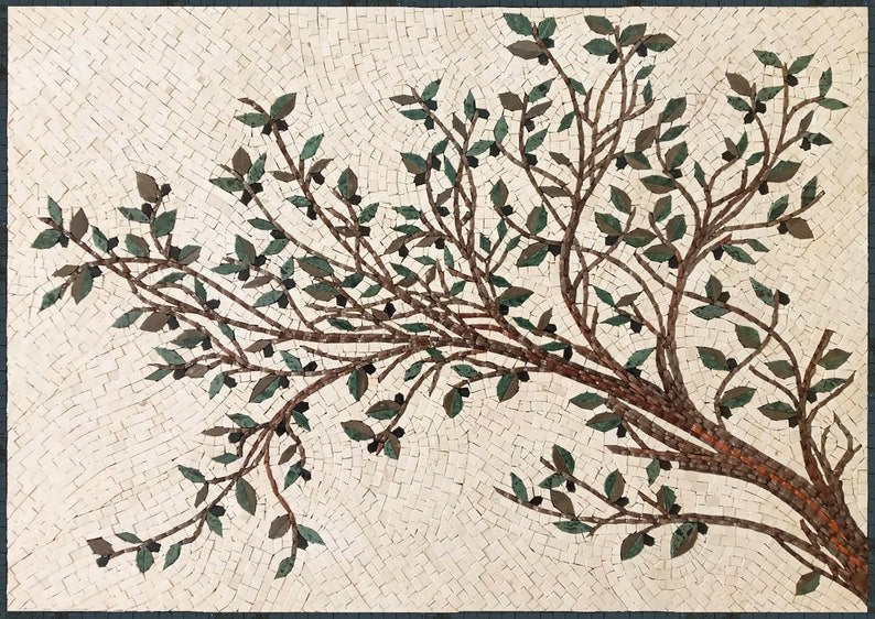 Mosaic Olive Tree Wall Art