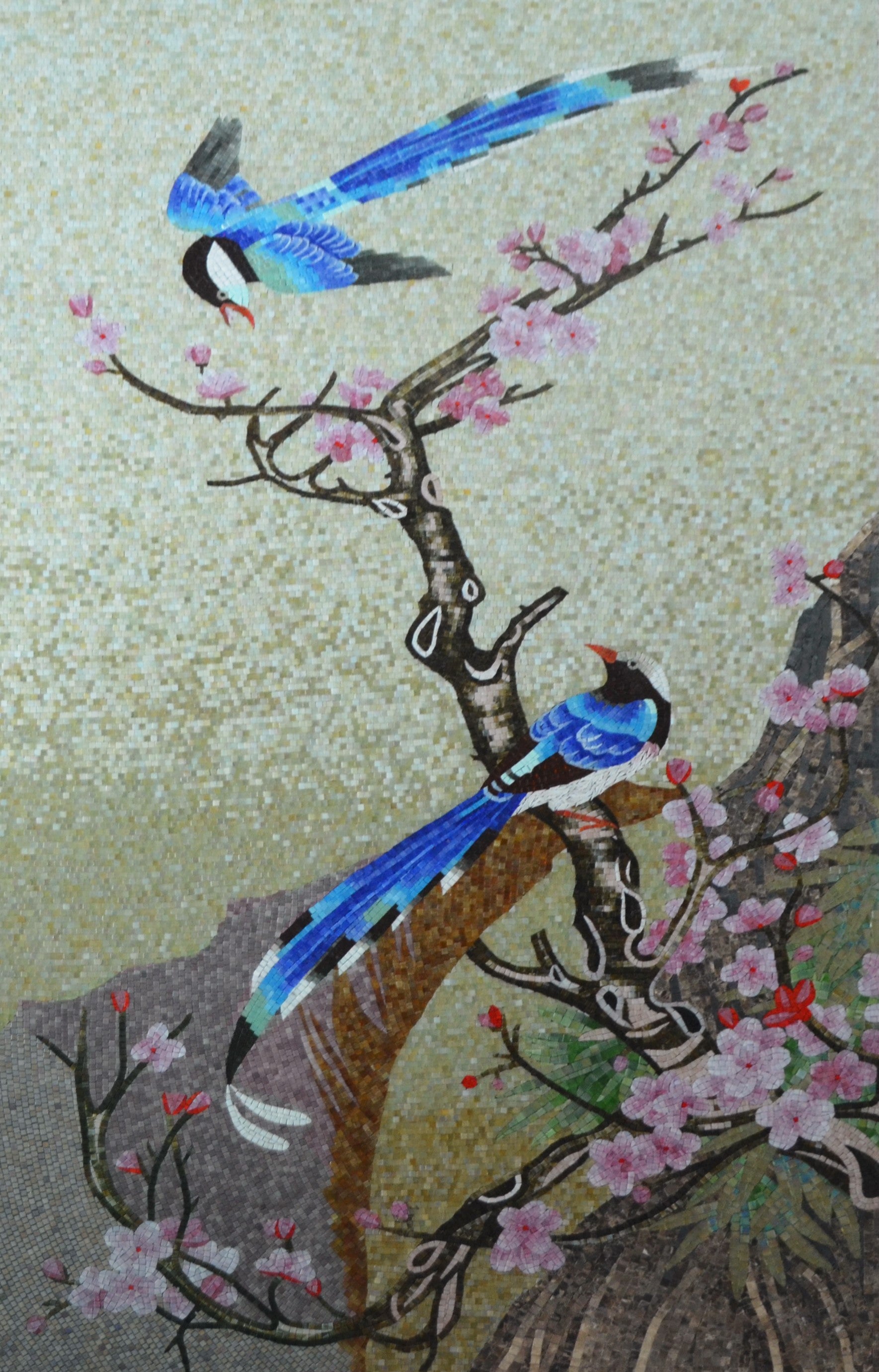 Singing Birds & Jasmine: Bird Mosaic Wall Decor