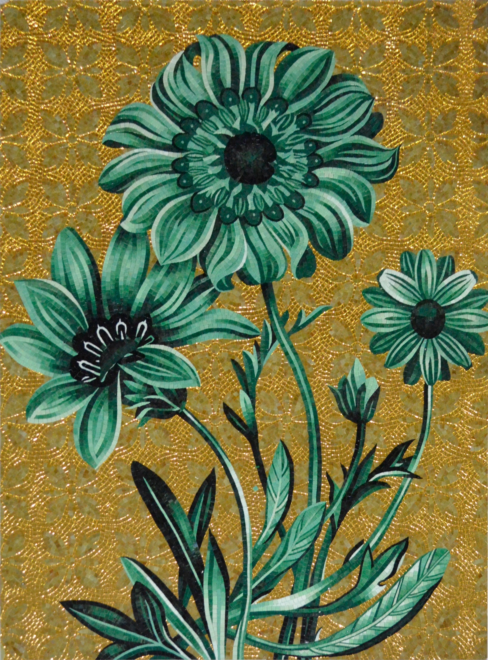 Handcrafted Glass Mosaic Blooms: Artisan Masterpieces