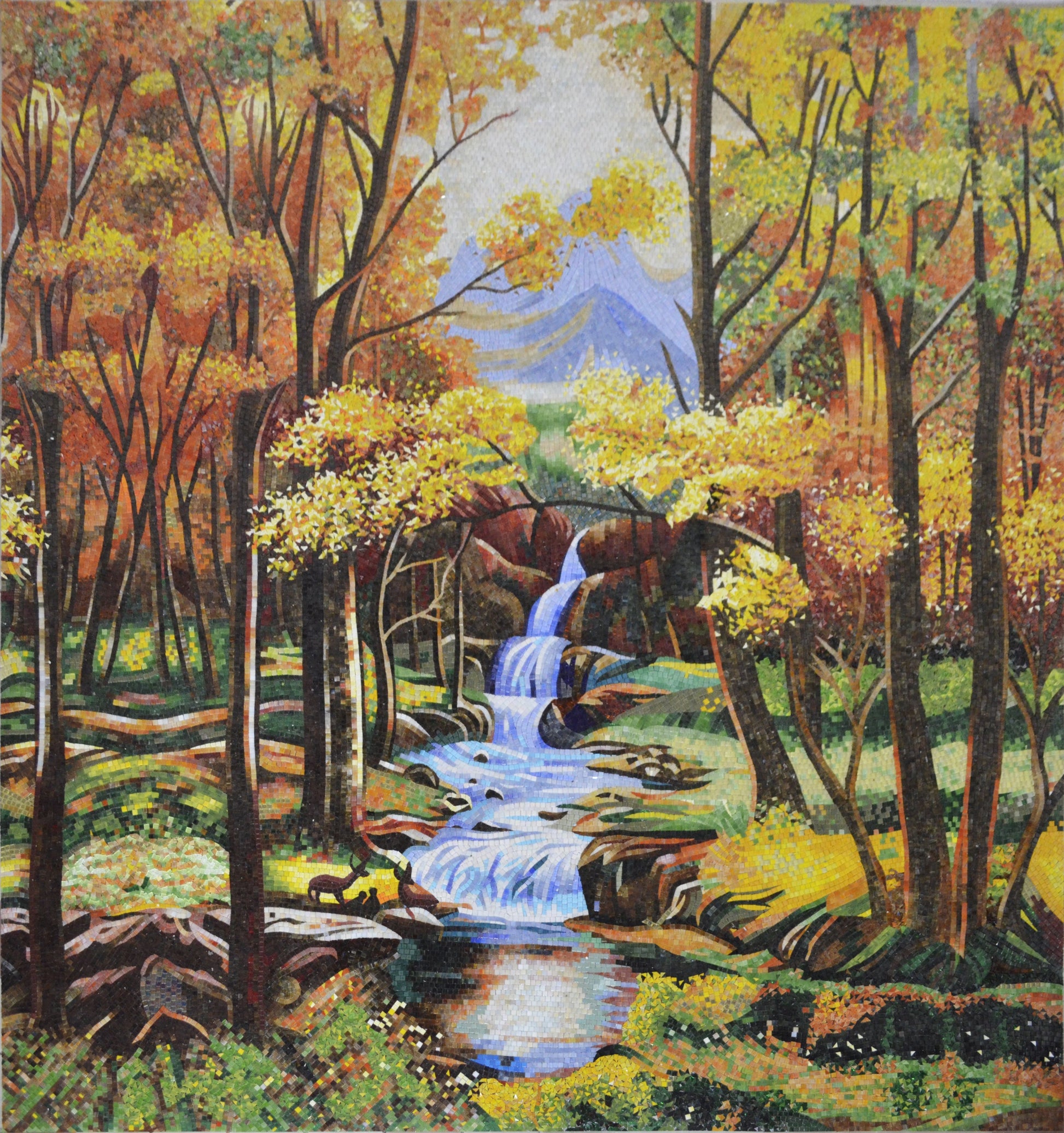 Contemporary Mosaic Art - Mountain Stream