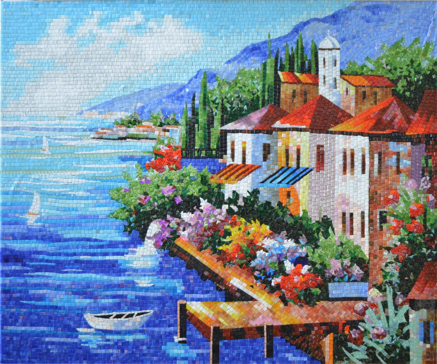 Mediterranean Scenery Mosaic Art