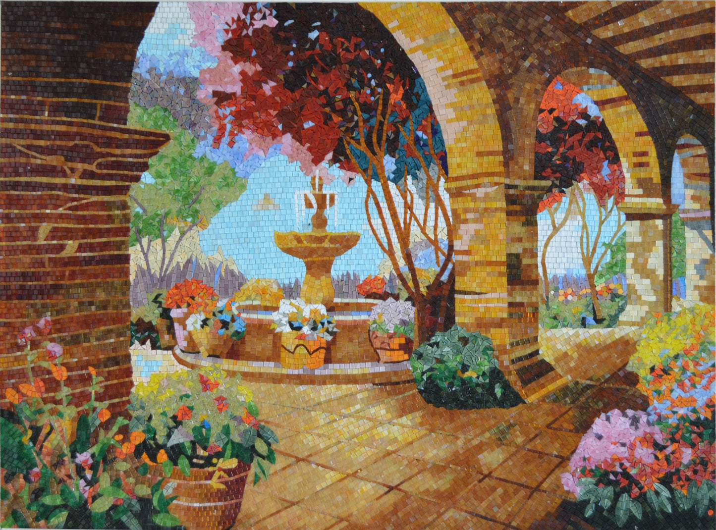 Mediterranean Courtyard - Handmade Mosaic Art