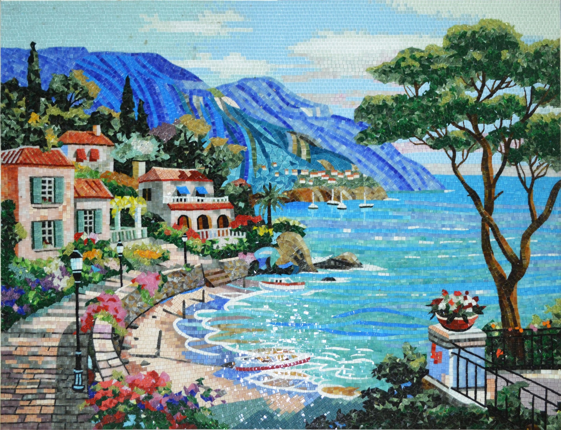 Italian Landscape - Home Interior Design | Landscape Mosaics | iMosaicArt