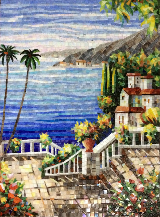 Landscape Glass Mosaic Tile Art