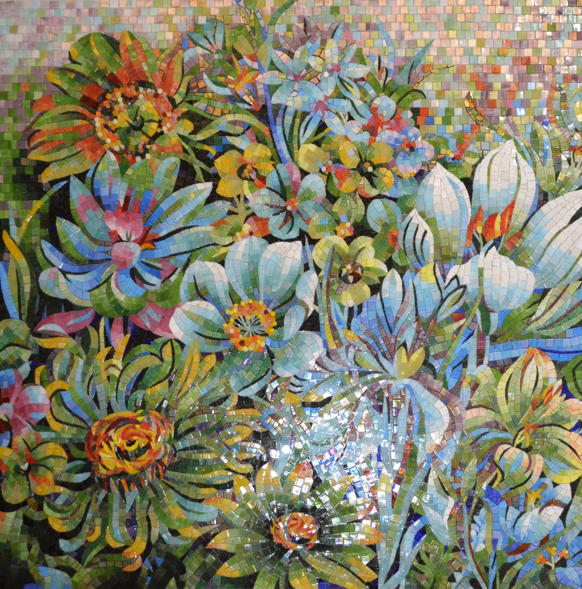 Blossoming Glass Mosaic Portraits: Visual Delight | Flower Mosaics | iMosaicArt