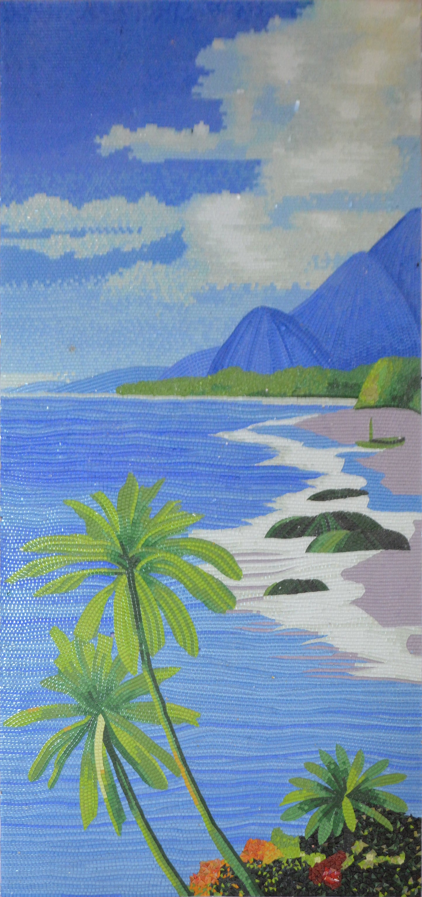 Island View - Handmade Mosaic Landscape