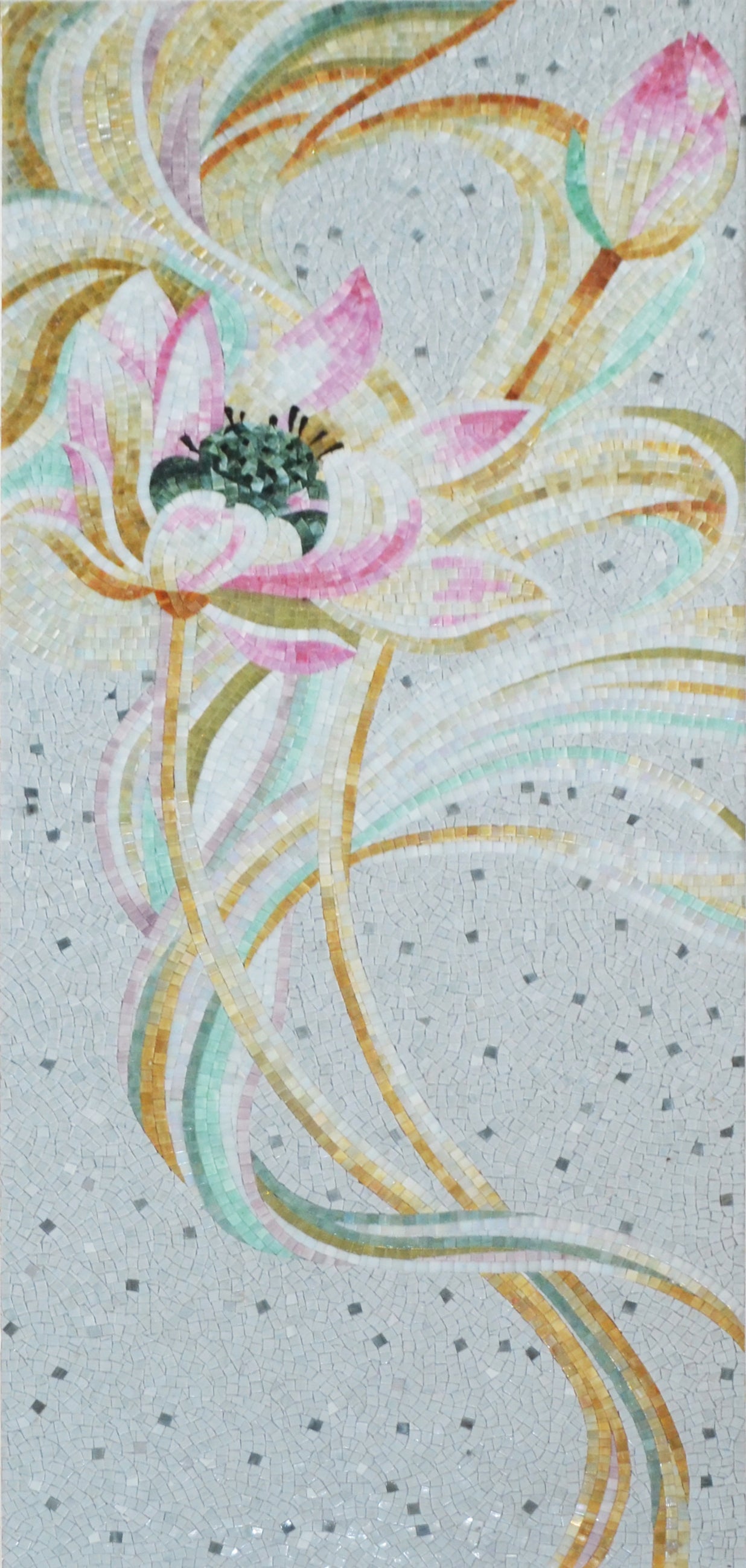 Contemporary Floral Mosaic Art: Interior Elegance