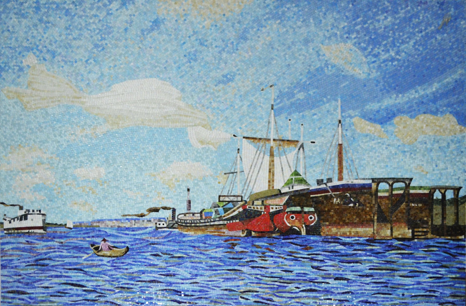 Glass Mosaic Artwork - Ocean Scene