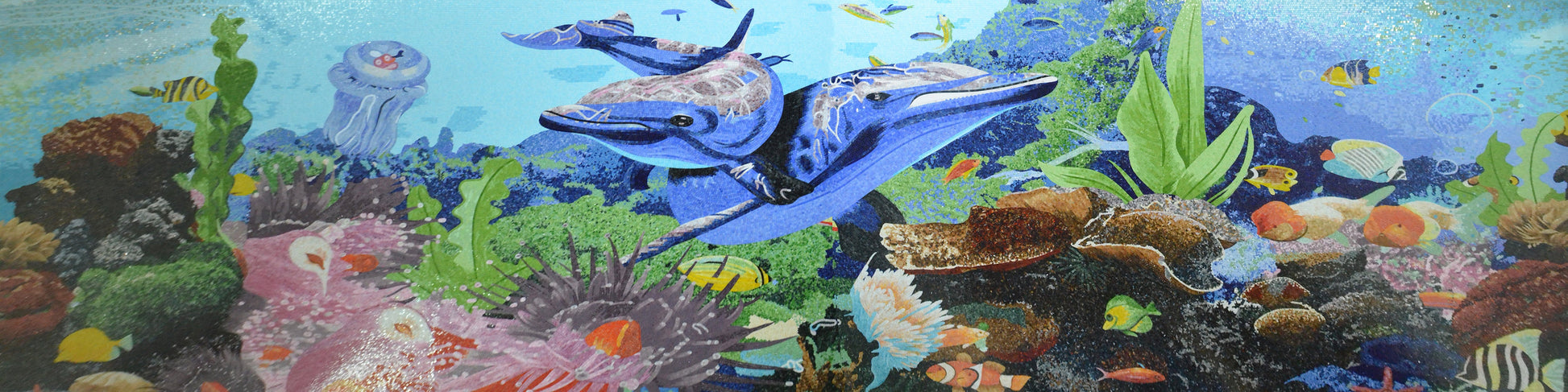 Nautical Harmony Mosaic: A Dive into Marine Life