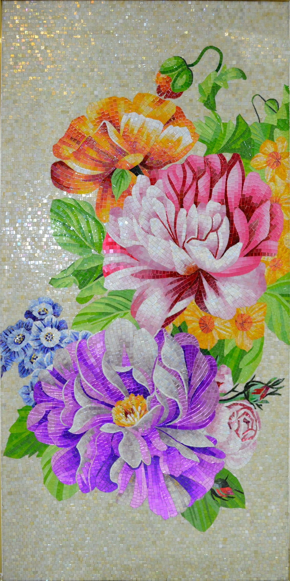 Artistic Glass Mosaic Petals: Timeless Beauty | Flower Mosaics | iMosaicArt