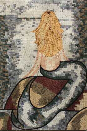 Mermaid Serenity Mosaic : Enchanting Seafront Art