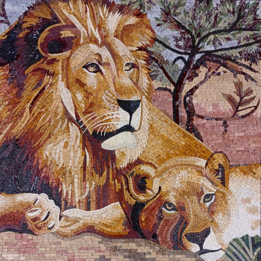 Lion Mosaic Art: Fierce Beauty and Timeless Elegance for Your Walls