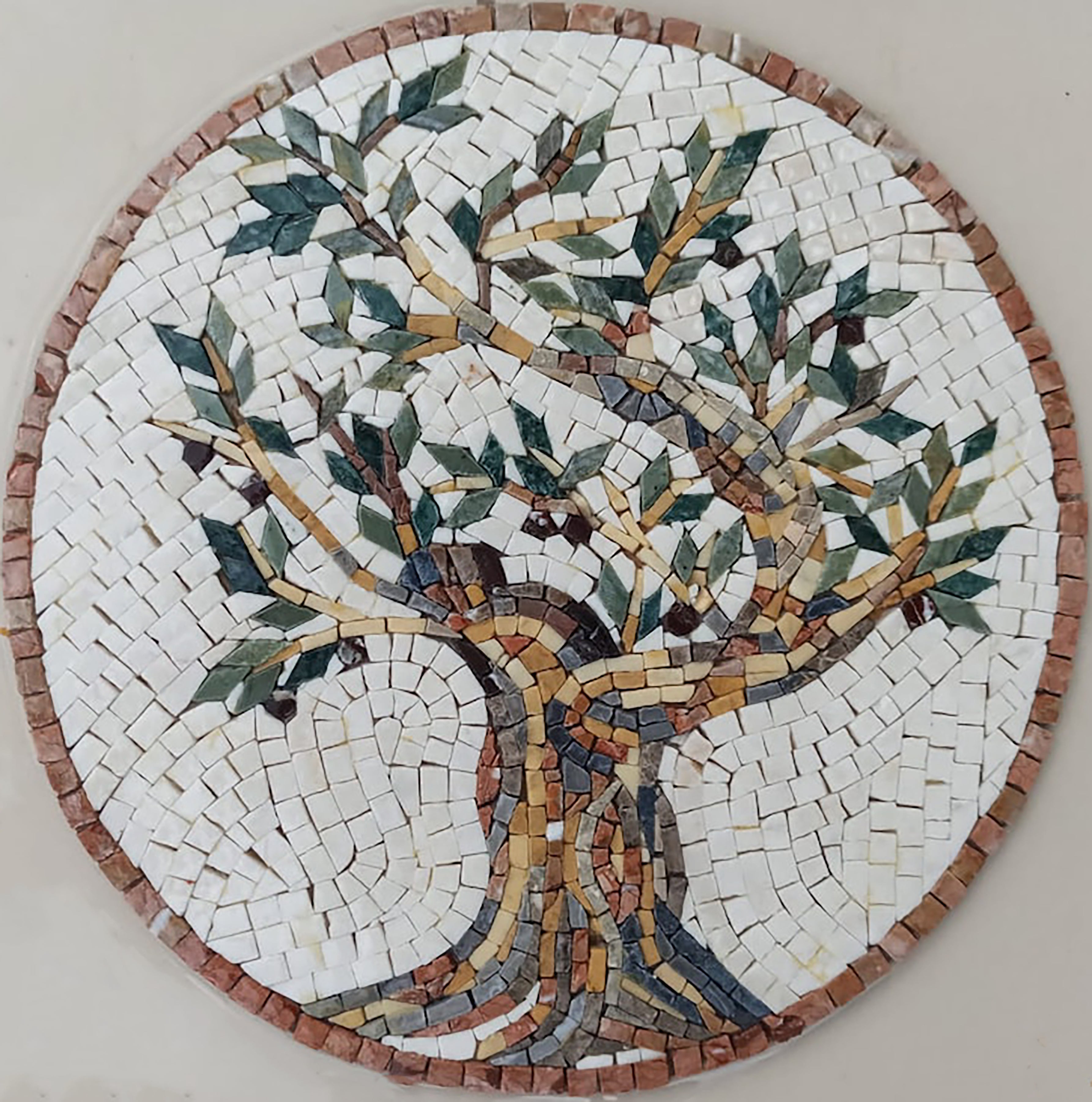 Mosaic Tree - Medallion Art I iMosaicArt | Landscape Mosaics